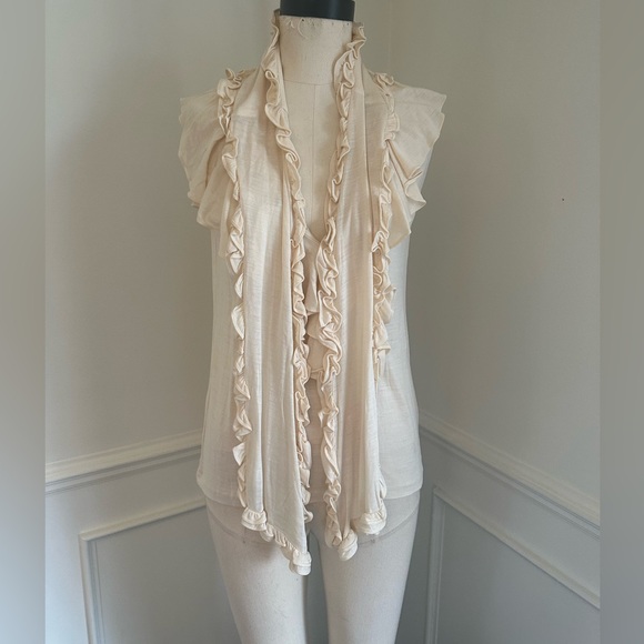 Ralph lauren 100% silk ruffle halter top blouse - Picture 1 of 8